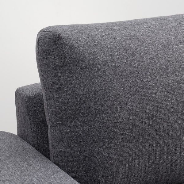 IKEA Диван 3-місний з шезлонгом, широкі підлокітники Гуннаред/середньосірий VIMLE, 994.012.92 99401292 фото