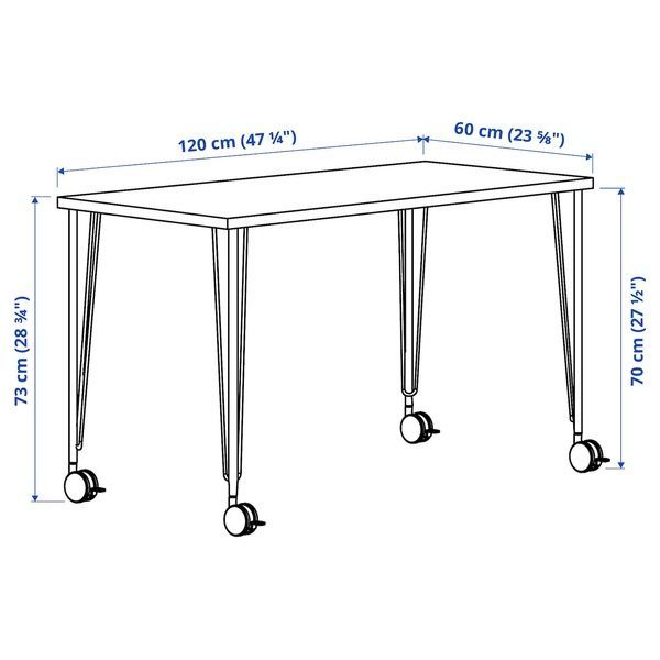 IKEA Письменный стол, дуб беленый/белый LAGKAPTEN / KRILLE, 194.169.09 19416909 фото