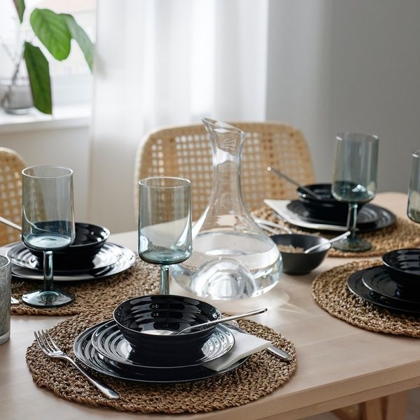 IKEA Тарелка, черная N&Auml;TBARB, 405.636.96 40563696 фото