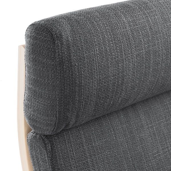 IKEA Крісло-гойдалка, шпон білого дуба/гіларед антрацит PO&Auml;NG, 194.291.34 19429134 фото
