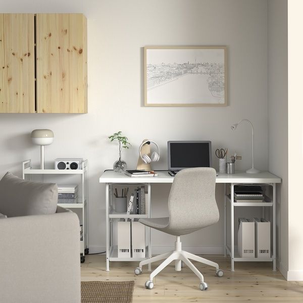 IKEA Письменный стол, белый LAGKAPTEN / SP&Auml;ND, 395.638.43 39563843 фото