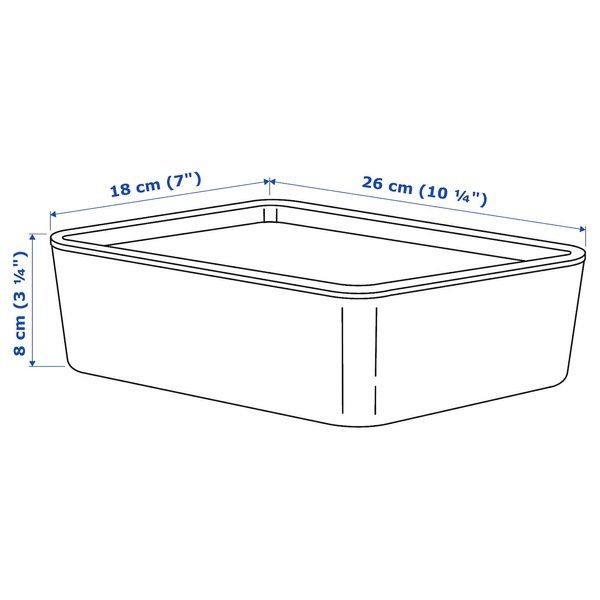 IKEA Контейнер з кришкою, темно-сіро-бежевий KUGGIS, 595.824.83 59582483 фото
