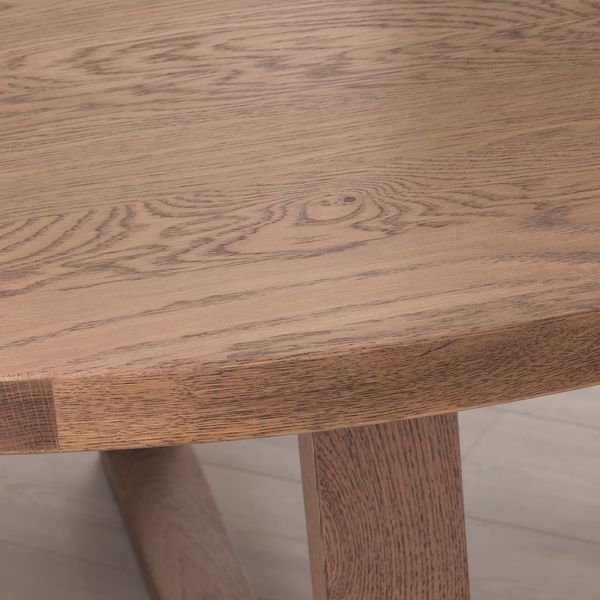IKEA Стол + 4 стула с подлокотниками, дубовый шпон коричневой морилки/Гуннаред бежевый черный M&Ouml;RBYL&Aring;NGA / M&Aring;REN&Auml;S, 295.200.95 29520095 фото