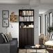 IKEA Книжный шкаф с дверцами, имитация темно-коричневого цвета. дуб BILLY / OXBERG, 294.833.66 29483366 фото 1