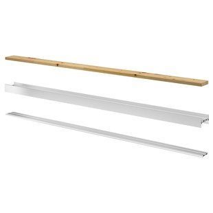 IKEA Рейка для коробки розсувних дверей, срібло, 3 рейки SKYTTA, 704.670.85 70467085 фото