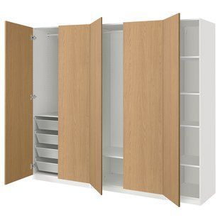 IKEA Гардероб комбінований, білий/іміт. дуб PAX / STORKLINTA, 995.628.50 99562850 фото