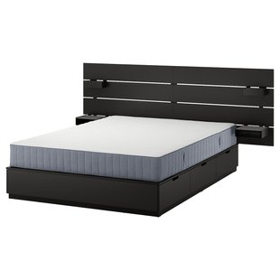 IKEA NORDLI (ІKEA НОРДЛИ), Каркас ліжка з контейнером та матрацом, 795.417.88 79541788 фото