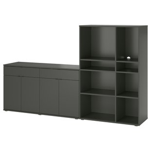 IKEA Книжкова шафа темно-сіра VIHALS, 695.212.05 69521205 фото