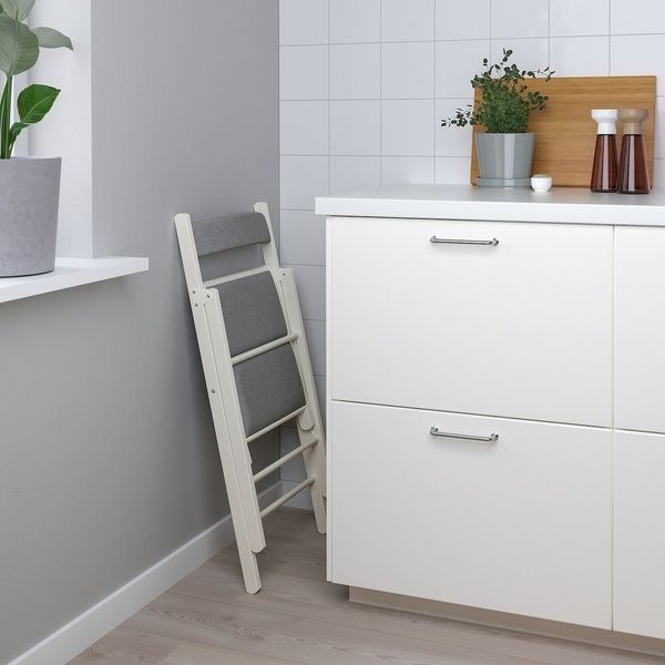 IKEA Стіл та 4 стільці білий/Кніса світло-сірий NORDEN / FR&Ouml;SVI, 895.688.19 89568819 фото