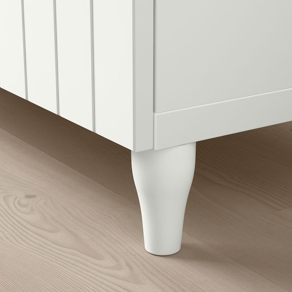 IKEA BESTA (ІKEA БЕСТО), Комбінація з дверцятами, білий, Sutterviken/Kabbarp білий прозоре скло, 180x42x112 см, 993.843.39 99384339 фото