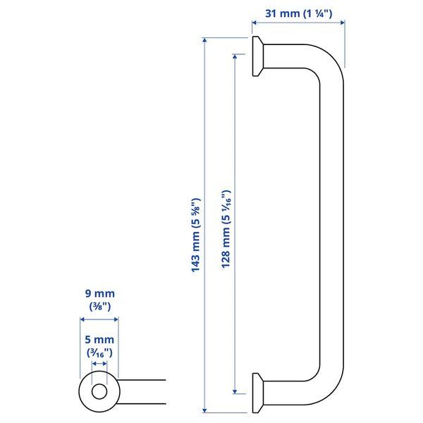 IKEA Ручка, сіро-зелена BAGGAN&Auml;S, 605.880.02 60588002 фото