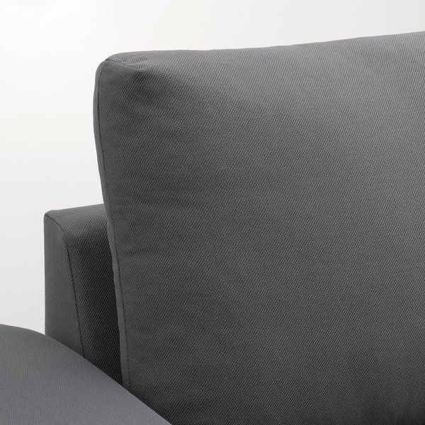 IKEA Диван 3-місний з шезлонгом, з широкими підлокітниками/Халларп сірий VIMLE, 294.014.22 29401422 фото