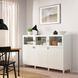 IKEA BESTA (ІKEA БЕСТО), Комбінація з дверцятами, білий, Sutterviken/Kabbarp білий прозоре скло, 180x42x112 см, 993.843.39 99384339 фото 1