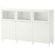 IKEA BESTA (ІKEA БЕСТО), Комбінація з дверцятами, білий, Sutterviken/Kabbarp білий прозоре скло, 180x42x112 см, 993.843.39 99384339 фото 2