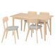 IKEA Стіл і 4 стільці, бук світлий ясен/Tallmyra білий/чорний SKANSN&Auml;S / LISABO, 295.615.71 29561571 фото 1