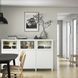 IKEA BESTA (ІKEA БЕСТО), Комбінація з дверцятами, білий, Sutterviken/Kabbarp білий прозоре скло, 180x42x112 см, 993.843.39 99384339 фото 4