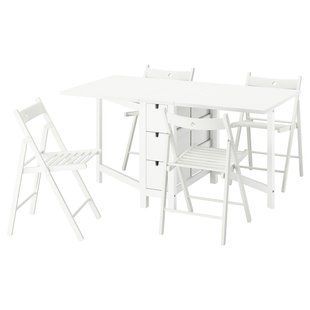 IKEA Стіл та 4 стільці, білий/білий NORDEN / FR&Ouml;SVI, 495.688.16 49568816 фото