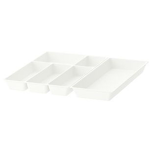 IKEA UPPDATERA (ИКЕА ОБНОВЛЕНИЕ), Лоток для столовых приборов/поднос для посуды, белый, 51,6 x 49,5 x 5 см, 095.007.91 09500791 фото