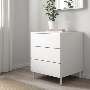 IKEA Комод, 3 шухляди, білий/Фоннес білий PLATSA, 492.772.47 49277247 фото