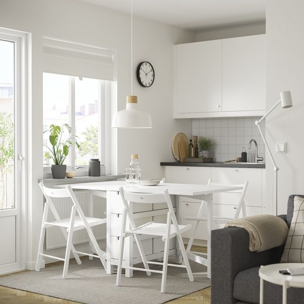 IKEA Стіл та 4 стільці, білий/білий NORDEN / FR&Ouml;SVI, 495.688.16 49568816 фото