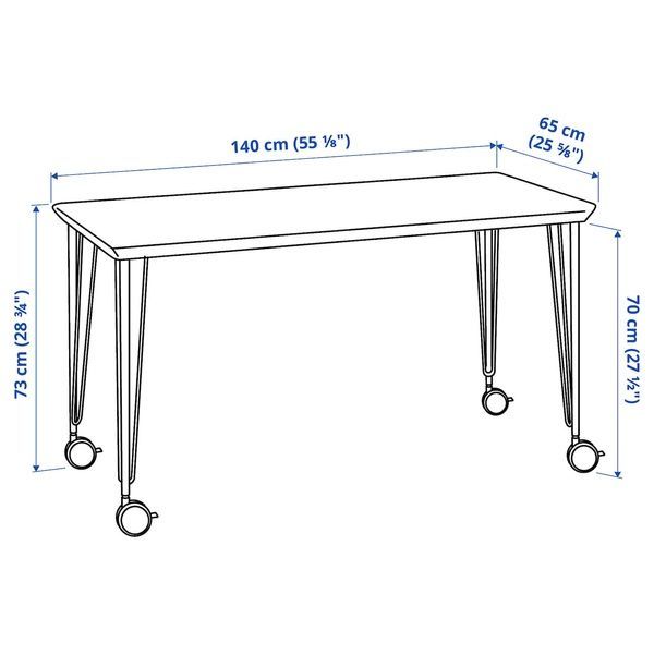 IKEA Письменный стол, бамбук/черный ANFALLARE / KRILLE, 895.099.95 89509995 фото