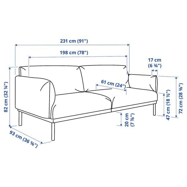 IKEA 3-х місний диван Gunnared чорний/сірий &Auml;PPLARYD, 705.750.75 70575075 фото
