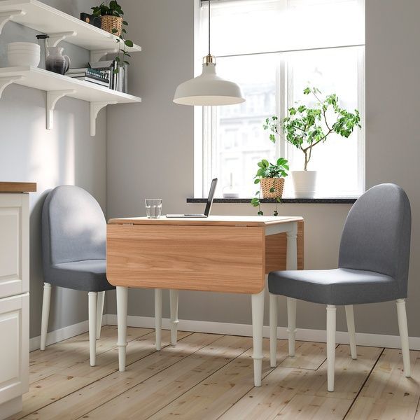 IKEA Стол и 2 стула, дуб белый/шпон серый Vissle DANDERYD / DANDERYD, 394.839.31 39483931 фото