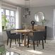 IKEA Стол + 4 стула с подлокотниками, дубовый шпон коричневой морилки/Гуннаред черный темно-серый M&Ouml;RBYL&Aring;NGA / M&Aring;REN&Auml;S, 895.201.01 89520101 фото 1