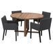IKEA Стол + 4 стула с подлокотниками, дубовый шпон коричневой морилки/Гуннаред черный темно-серый M&Ouml;RBYL&Aring;NGA / M&Aring;REN&Auml;S, 895.201.01 89520101 фото 2