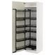 IKEA Висока шафа з висувною коморою, білий/Бодбин кремовий METOD, 194.719.53 19471953 фото 1