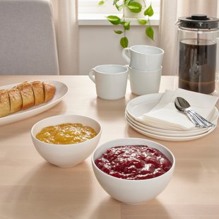 IKEA FROJDEFULL (ИКЕА ФРОЙДЕФУЛЛ), Миска, белая, 12 см, 005.197.33 00519733 фото