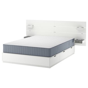 IKEA NORDLI (ИКЕА НОРДЛИ), Каркас кровати с контейнером и матрасом, 895.396.19 89539619 фото