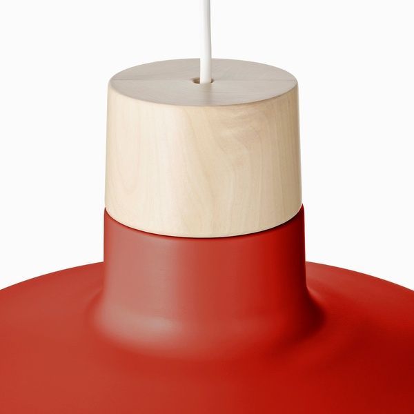 IKEA Світильник підвісний, червоний/береза BUNKEFLO, 205.591.72 20559172 фото