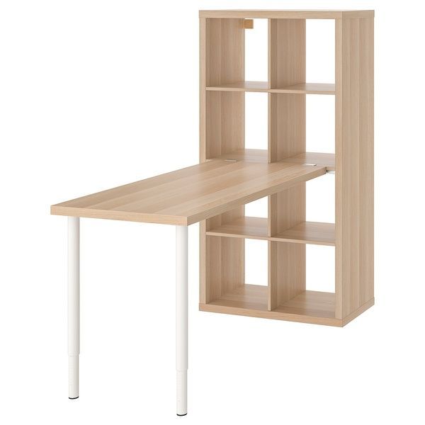 IKEA Письменный стол, дуб беленый/беленый KALLAX / LAGKAPTEN, 594.816.67 59481667 фото