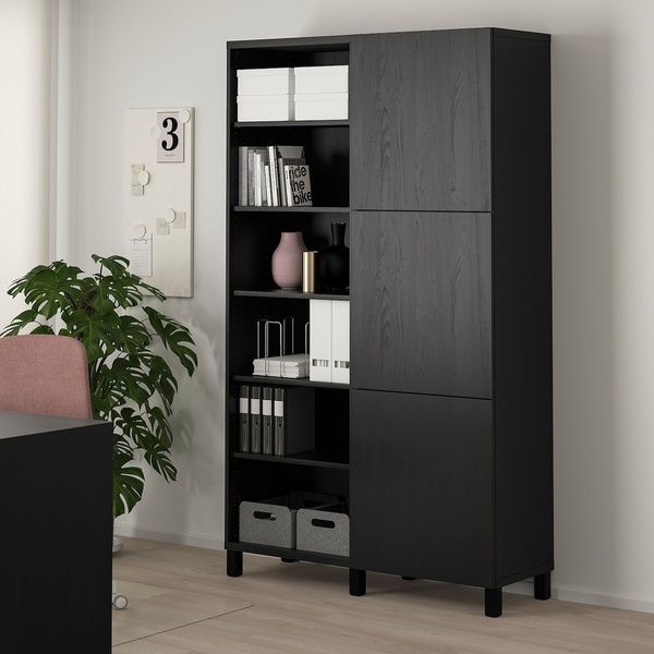 IKEA Комбинация с дверями черно-коричневый/Лаппвикен/Стуббарп черно-коричневый BEST&Aring;, 593.017.65 59301765 фото