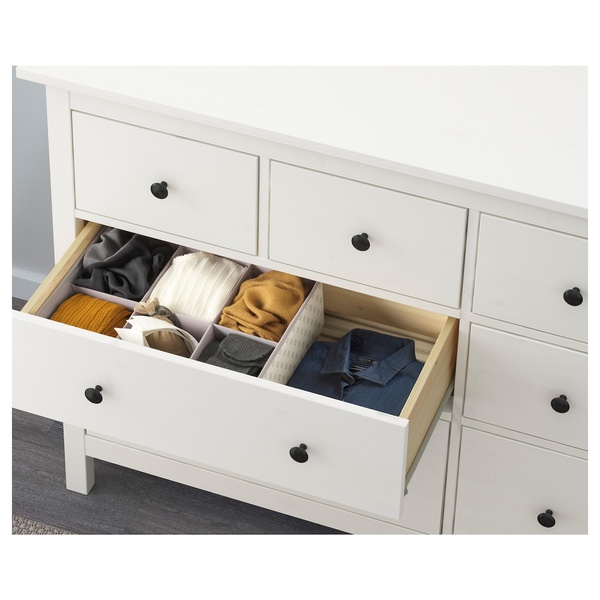 IKEA HEMNES (ИКЕА ХЕМНЭС), Набор мебели для спальни, 3 предм, белая морилка, 80x200 см, 294.834.27 29483427 фото