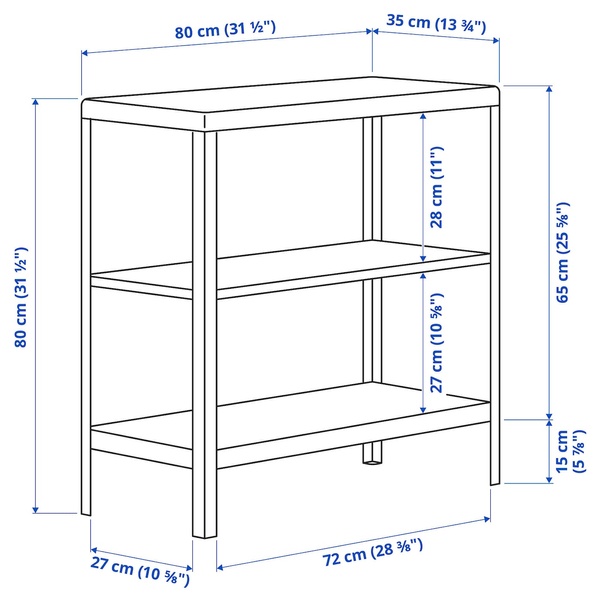 IKEA KOLBJORN (ИКЕА КОЛБЬЁРН), Книжный шкаф для дома и улицы, коричнево-красный, 80x81 см, 605.207.43 60520743 фото