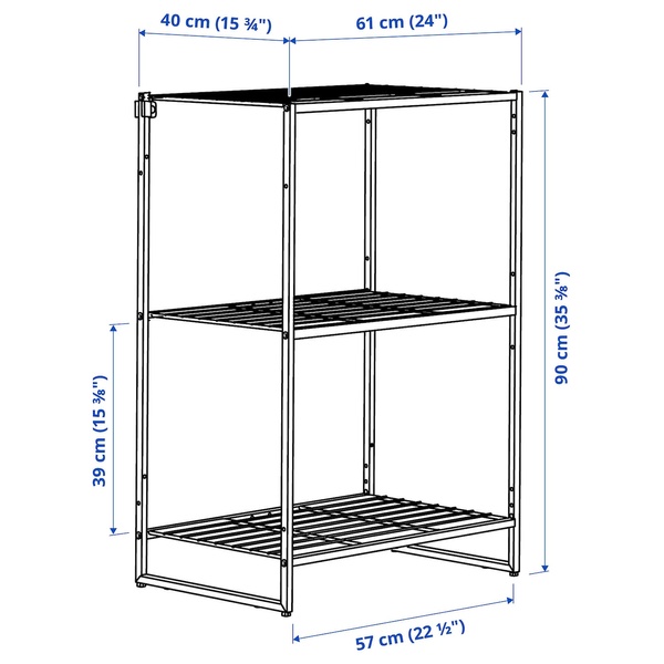 IKEA Полиця, внутрішній/зовнішній/білий дріт JOSTEIN, 794.369.28 79436928 фото