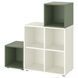 IKEA Комбинация шкафов на ножках, белый/серо-зеленый EKET, 295.218.44 29521844 фото 1