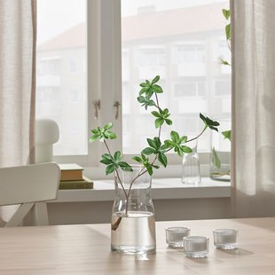 IKEA Ваза, безбарвне скло TIDVATTEN, 704.170.24 70417024 фото