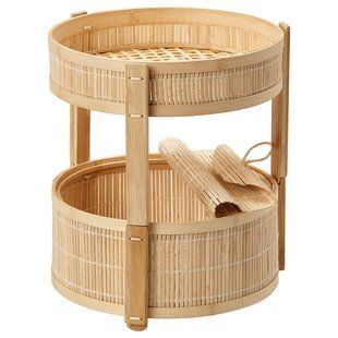 IKEA Кошик для овочів/фруктів, набір 2 шт., бамбук KANELMOTT, 005.818.00 00581800 фото