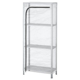 IKEA HYLLIS (ИКЕА HYLLIS), Книжный шкаф с крышкой, прозрачный, 60x27x140 см, 992.917.45 99291745 фото