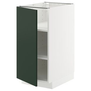 IKEA Нижня шафа/полиці, білий/темно-зелений Havstorp METOD, 795.571.33 79557133 фото