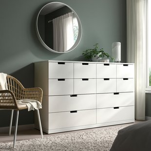 IKEA Комод NORDLI (ІKEA НОРДЛИ), Комод з 12 ящиками, білий, 592.394.91 59239491 фото