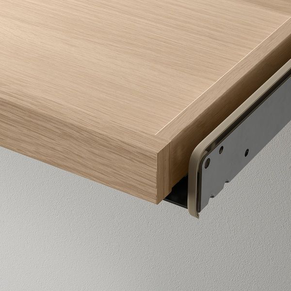 IKEA Висувна полиця зі вставкою для взуття KOMPLEMENT (ІKEA КОМПЛИМЕНТ), Висувний піддон із вкладишем для взуття, дуб білий/світло-сірий, 100х35 см, 693.321.15 69332115 фото