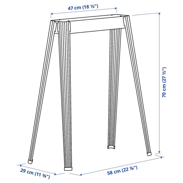 IKEA Коза, темно-сірий метал NÄRSPEL, 104.712.45 10471245 фото