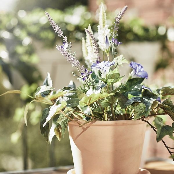 IKEA Квітковий горщик з підставкою, внутрішній/зовнішній, тик MUSKOTBLOMMA, 004.548.83 00454883 фото