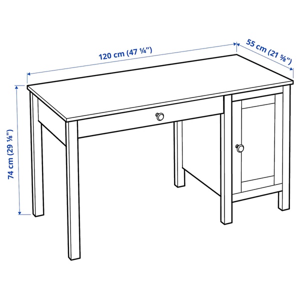 IKEA Стіл HEMNES (ІKEA ХЕМНЭС), Робочий стіл, біла морилка, 203.402.92 20340292 фото