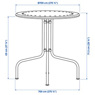 IKEA Стіл, сад, сірий LÄCKÖ, 401.518.41 40151841 фото