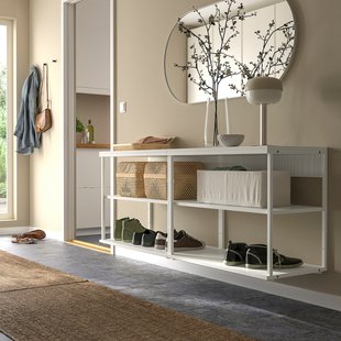 IKEA Стелаж PLATSA (ІKEA ПЛАТСА), Відкритий книжковий шафа, білий, 160x40x63 см, 493.252.86 49325286 фото